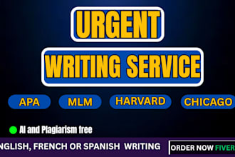 do urgent case study, essay writing apa, harvard and mla papers in 12 hours