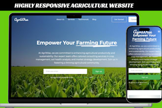 build a dynamic agricultural website farming website gardening, farm website