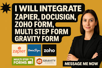 integrate zapier docusign zoho forms, gravity forms multi step forms