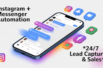 set up a high converting manychat bot for instagram and messenger