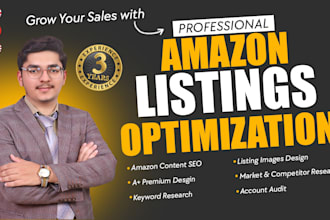 amazon listing optimization with SEO copywriting, amazon ebc and listing images