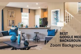 design zoom and google virtual backgrounds with your logo