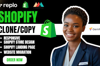clone shopify, copy, revamp or duplicate shopify store design or redesign
