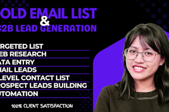 build cold calling and cold emailing list,prospect lists,telemarketing