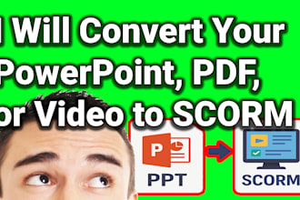 convert your powerpoint, PDF, or video into a scorm lms course