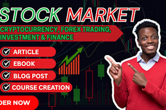 write finance, investment, stock market, forex trading, cryptocurrency article