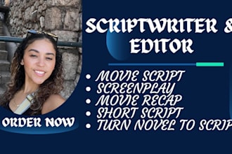 script writer, script proofread, screenplay, format movie script, tv series edit