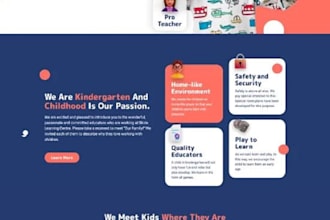 elearning website childcare preschool kindergarte wordpress with learn press lms