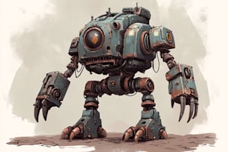 do warhammer illustration based on your description