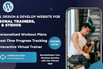 develop fitness, health, workout and nutrition  app and website for your product