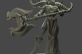 custom 3d character miniature, sci fi nsfw action figure, game stl for 3d print