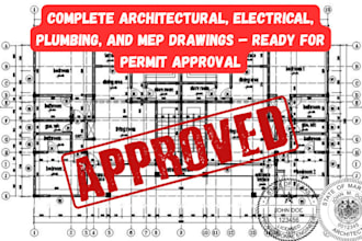 draw your architectural, electrical, plumbing plans, mep drawings
