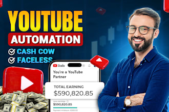 make top 10 faceless videos, cashcow videos editing, and youtube automation