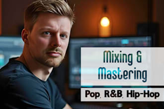 mix and master your pop, rnb or hip hop song for spotify, apple music