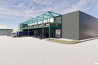 design 3d exterior design 3d warehouse commercial rendering factory retail store
