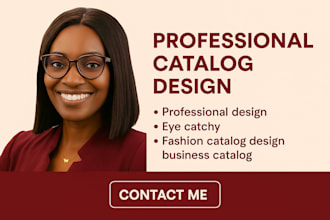 design a professional product catalog or lookbook for your business