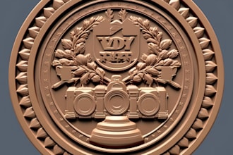 sculpt 3d bas relief 3d coin model 3d bas relief wood 3d medallion for printing