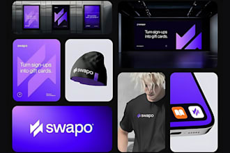 create minimalistic tech logo design with brand identity and brand style guides