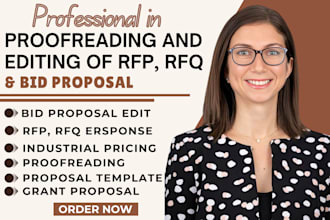 do rfp, rfq, professional prooofread, edit, formatting, grant, proposal review