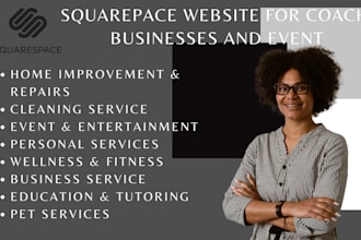 build personal squarespace website for coaching, business, events square online