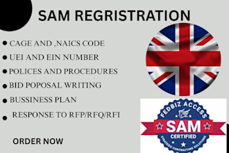 get cage code uei, sam  regristration,llc,501c3, ein,mbe, government contract