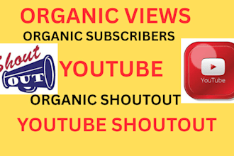 youtube channel shoutout on 500k organic subscribers, likes, video tg promotion