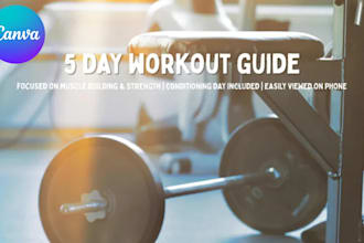 design canva ebook layout workbook lead magnet PDF format workout guide