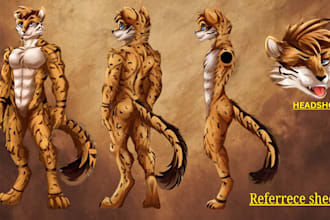 draw nsfw furry art reference sheet fursona anime character design oc fanart