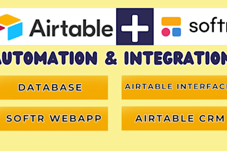 setup airtable database airtable automation softr web app integromat softr io