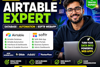 be your airtable,  automation, airtable database, softr webapp, experts
