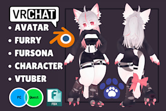 custom avatar fursona animal character furry avatar vrchat avatar vtuber