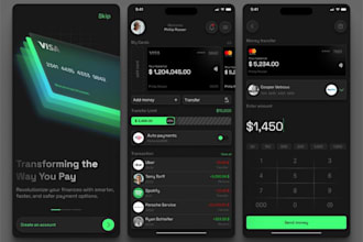 do ui ux design for fintech app, crypto wallet app, banking app, investment app
