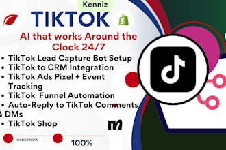 tiktok lead capture bot, pixel tracking CRM sync and automated engagement funnel