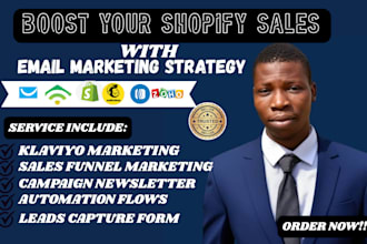 setup email marketing strategy for your shopify store klaviyo sales funnel forms