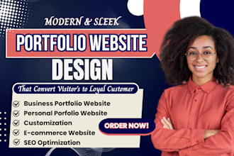 build personal portfolio website, blog, business website landing page design