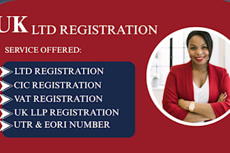 do uk ltd registration, cic, llp, vat registration eori number for uk and non uk