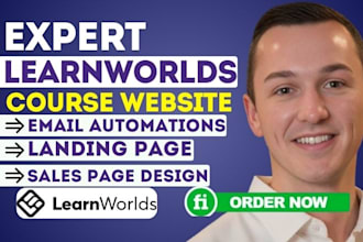 setup learnworlds online course website, lms online community website, elearning