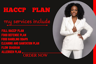 design full haccp food safety plans procedures and monitoring forms allergen