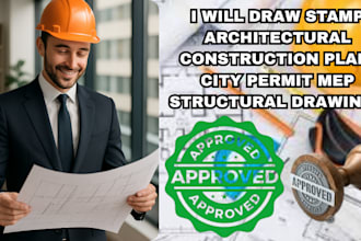 do architectural drawings, floor plan, blueprints, stamp plans for USA permit