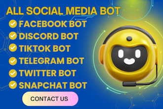 develop social media automation bot, instagram bot, tiktok bot, facebook bot