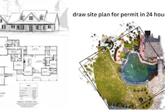 draw site plan for permit in 24 hours