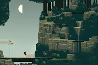 create stunning pixel art, sprite sheet, tilesets, game art, background,