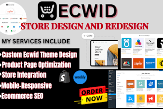 setup ecwid website design redesign ecwid ecommerce seo store migration expert