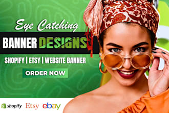 design custom social media banner design professional shopify website banner