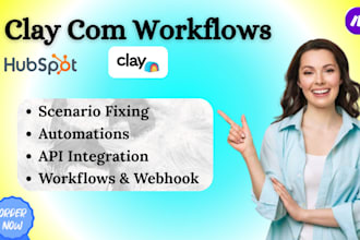 setup workflows using clay com hubspot crm apollo io and zapier integration