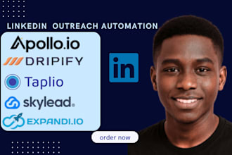 automate linkdin cold outreach using apollo io dripify taplio skylad and expandi