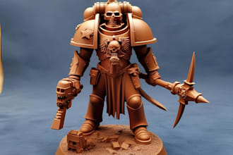 make custom 3d miniature model 3d sculpture 3d warhammer for 3d printing