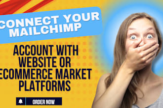 connect your mailchimp account with website or ecommerce market platforms