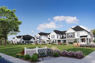 design township master plan,community exterior rendering,urban landscape, estate