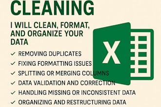 clean , format , merge , split , excel data
